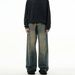 Vintage American Style Flared Jeans For Men And Women New Design Sense Distressed Loose Wide-Leg Straight Pants 2024_mkmklike.com