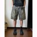 Men's Clothing Distressed Washed Elastic Denim Shorts Niche Deconstructed Design Yellow Mud Dyed Loose Versatile Shorts_mkmklike.com
