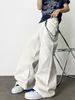 Men's Baggy Hip Hop Jeans Wide Leg Skater Denim Pants Casual Loose Fit Long Trousers Streetwear_mkmklike.com