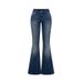 Fashionable Women's Flared Denim Pants Embroidered Back Pocket Design, Embellished With Rhinestones, Suitable For All_mkmklike.com