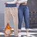 Women's High-Waist Fleece-Lined Skinny Jeans - Stretchy Winter Denim Pants With Thermal Comfort, Slim Fit For All Body Types (Blue/Black, S-XXL)_mkmklike.com
