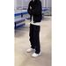 2024 New Loose Wide-Leg Multi-Pocket Jeans Men's Trendy Straight Pleated Cargo Pants_mkmklike.com