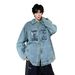 Loom European American Cross-Border Famous Painting Embroidery Denim Jacket For Men 2025 Spring And Autumn New Style Loose_mkmklike.com