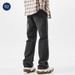 Nordmann MUCHU Men's Clothing | Black Flared Jeans Men Cleanfit Trendy American High Street Loose Straight Wide-Leg Pants_mkmklike.com