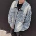 Men’s Denim Jacket With Jacquard Embroidery – Vintage Loose Fit Casual Coat, Light Blue, Spring & Fall Fashion (Sizes M-3XL)_mkmklike.com