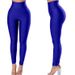 Women's high waist elastic solid color leggings large size fitness sports yoga pants_mkmklike.com