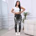 Cross-border European And American 2025 Fall Smx Retro Low-waist Women's Jeans, Stretchy, Slim-fit, Embroidered,_mkmklike.com