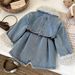Girls Denim Dress Fleece Lined Thickened Long Warm Winter Jacket Baby Girls Clothing Relaxed Everyday Wear Versatile Comfortable Feshion Trend_mkmklike.com