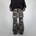 Men's Clothing Streetwear Camouflage Patchwork Jeans Men's Hip Hop Baggy Straight Leg Casual Pants Patchwork Jeans Men's Hip Hop Baggy Straight Leg_mkmklike.com