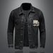 Loom Mvel Venom Men Autumn 2025 New European And American Motorcycle Jacket Stylish Slim Fit Denim Coat With Turn-down_mkmklike.com