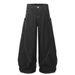 Loose Wide-Leg Denim Scimitar Men's Hip-Hop Trendy Design Deconstructed Split Stitching Workwear Long Pants_mkmklike.com