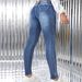 Women's Stretchy High-Rise Skinny Jeans - Trendy Ankle-Length Denim Pants With Comfort Fit (Blue, Distressed Wash)_mkmklike.com
