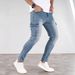 Men's Clothing Men's Slim Fit Skinny Jeans Retro Floral Style Stretch Denim With Side Pockets For Formal & Casual_mkmklike.com