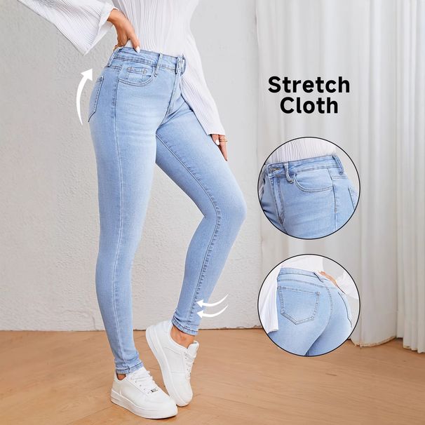 Women's Stretch Slim Fit Denim Skinny Jeans Fashionable Unique First Hand Source Clothing_mkmklike.com