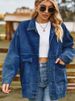 K New Versatile Slimming Retro Classic Loose Denim Casual Jacket Top For Women. No Necklace, Glasses, Or Other Accessories_mkmklike.com