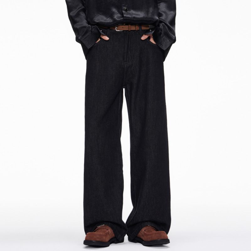 Nordmann Muqiu Men' Clothing | 2025 Autumn Winter New Denim Black Jean Men Looe Straight Commuter American Style Wide-Leg_mkmklike.com