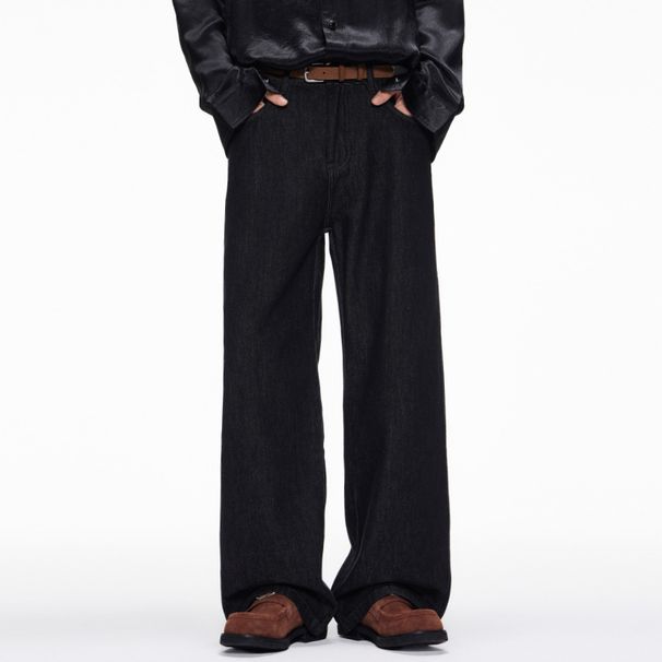 Nordmann Muqiu Men' Clothing | 2025 Autumn Winter New Denim Black Jean Men Looe Straight Commuter American Style Wide-Leg_mkmklike.com