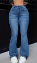 Women's Clothing Plus Size Slimming Denim Flared Pants High Elasticity Spring Autumn Solid Color Fashion_mkmklike.com