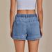 Women's Elastic Waist Drawstring Denim Shorts Relaxed Everyday Wear Comfortable Feshion_mkmklike.com