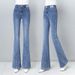 Women's High-waisted Flared Jeans, Slimming For Spring, Autumn, And Winter, Casual Long Pants With A Nice Drape_mkmklike.com