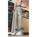 Men's Summer Thin Straight Leg Bootcut Jeans Ripped American High Street Vibe Style European And American Style Cool And Stylish_mkmklike.com