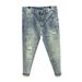 Men's Slim Fit Jeans With Printed Design, Tapered Leg, Nine-Length, Summer Casual Style, Comfortable Stretch Denim For Youth_mkmklike.com