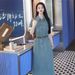 Tencel Denim Dress For Women Summer New Mid To Style Waist Cinching Slimming Long Casual Skirt_mkmklike.com