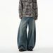 Men's Clothing Unisex High Street Baggy Jeans – Retro Wide-Leg Straight Denim Pants | Distressed Wash, Oversized Fit, Y2K Aesthetic (Blue, S-3XL)_mkmklike.com