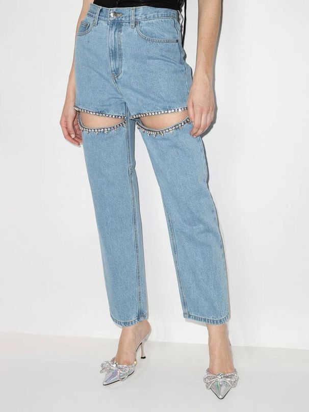 Women's Clothing Versatile Slim Deep Light Blue Jeans Women's Autumn New Straight Tube Loose High Waist Trousers_mkmklike.com
