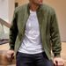 Cross-Border Autumn Suede Solid Color Men's Zipper Jacket Casual Retro Long Sleeve Cardigan Coat For Men_mkmklike.com