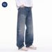 Nordmann Muqiu Clothing | American Retro Floral Washed High Street Jeans Men's Straight Loose Cool Casual Long Pants_mkmklike.com