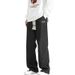 Men's Clothing Straight Leg Jeans, Spring Versatile Loose American High Street Casual Hello Letter Long Pants_mkmklike.com