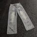 Men's Dirty Paint Splatter Jeans High Street Casual Loose Straight Leg Pants Spring Autumn New Style_mkmklike.com