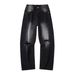Suitable For All Seasons American High Street Men's Washed Ripped Denim Pants High-End Loose Straight Jeans For Men_mkmklike.com