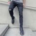 Men's Clothing Denim Pure Black Slim Fit Skinny Elastic Men's Slim Fit Jeans Selfie Photos_mkmklike.com