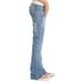"Women's Slim-Fit Embroidered Jeans – Gothic Vintage Denim Pants With Intricate Stitching, Black Stretchable High-Waisted Trousers For Daily Wear"_mkmklike.com