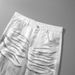 Dirty Dyed Washed White Jeans Men's Trendy Brand Wasteland Style Niche Straight Pants_mkmklike.com