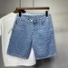 Men's Summer Thin Casual Jeans 5-Point High-End Trendy Brand Jacquard Slim Fit Straight Leg Mid-Length Pants New Style_mkmklike.com