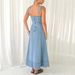 New Denim Mid Length Dress Suspenders Backless Temperament Commuter Long Skirt_mkmklike.com