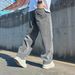Vintage Washed Grey Jeans For Men – Loose Straight Leg Distressed Denim With Wide Hem (XS-XXL)_mkmklike.com