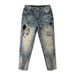 Men's Clothing Street Washed Distressed Fashion Jeans For Men Spring And Autumn Straight Loose \High Street Vibe Style Long Pants_mkmklike.com