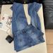 Korean Style Faux Two Piece Culottes High Waisted Straight Leg Loose Fitting Slimming Wide Leg Denim Trousers for Women Summer Trendy Design_mkmklike.com