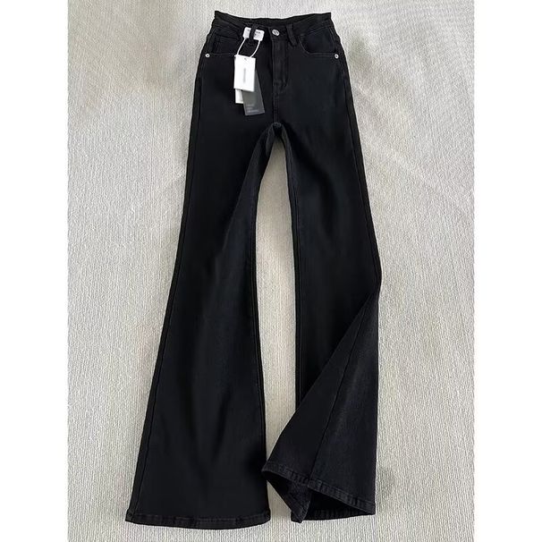 Men's Slim Flared Jeans – Stretch Black Denim Pants For Casual & Streetwear Men's Clothing_mkmklike.com