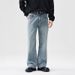 Men's Clothing Men's Flared Loose Jeans Men Autumn New High Street Wide Leg Slim Washed Pants Men's Autumn_mkmklike.com