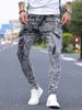 Men's Jeans With Elastic Holes, Dark Gray Leggings, Slim Fit And Versatile, Multi Craft Design, Men's Pants_mkmklike.com