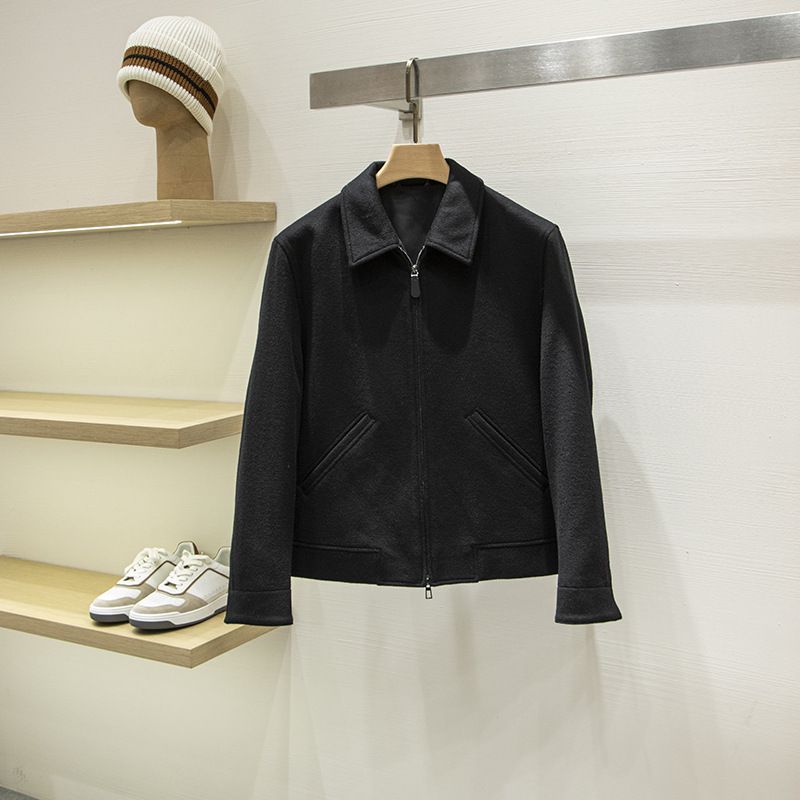 LP Edition High Luxuy Age-Reducing! Pemium Business Casual Autumn Winte Wool Lapel Shot Men's Woolen Jacket_mkmklike.com