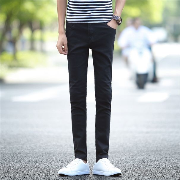 Men's Straight Fit Jeans - Classic Washed Denim Pants For Casual Wear, Comfortable Cotton Trousers With Button Fly (Multiple Colors & Sizes)_mkmklike.com