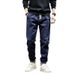 2024 New Elastic Waist Sports Jeans Men's Casual Fattened Plus Size American Straight Jeans Men's Trend_mkmklike.com