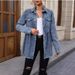 Women's Clothing Long Sleeved Raw Edge Denim Shirt Tops Women's Denim Jacket_mkmklike.com