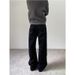 Men's Vintage High Street Jeans – Relaxed Fit Straight Leg Denim Pants (Black, S-Xxl, Stretch Cotton, Washed Finish, Unisex Streetwear)_mkmklike.com